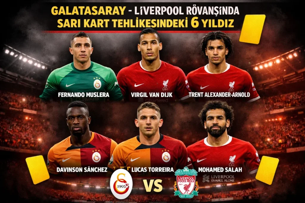 Galatasaray-Liverpool Rövanşında Sarı Kart Tehlikesindeki 6 Yıldız