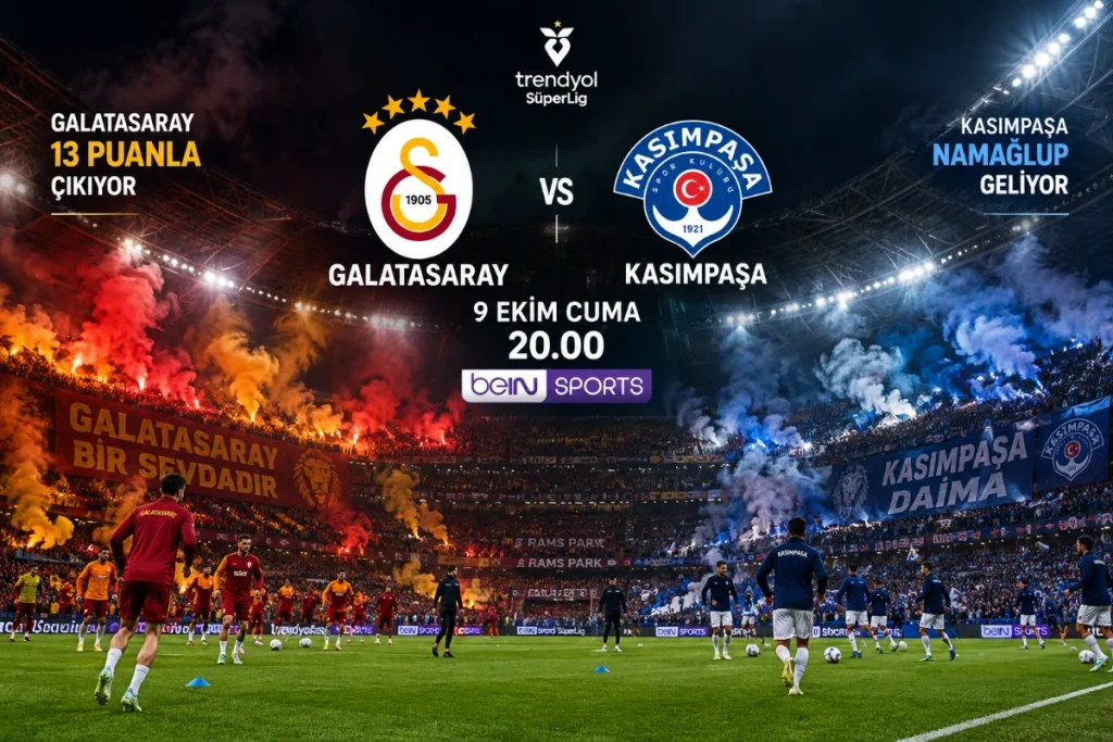 Galatasaray-Kasımpaşa Mücadelesi: Maç Bilgileri ve Kadro Detayları